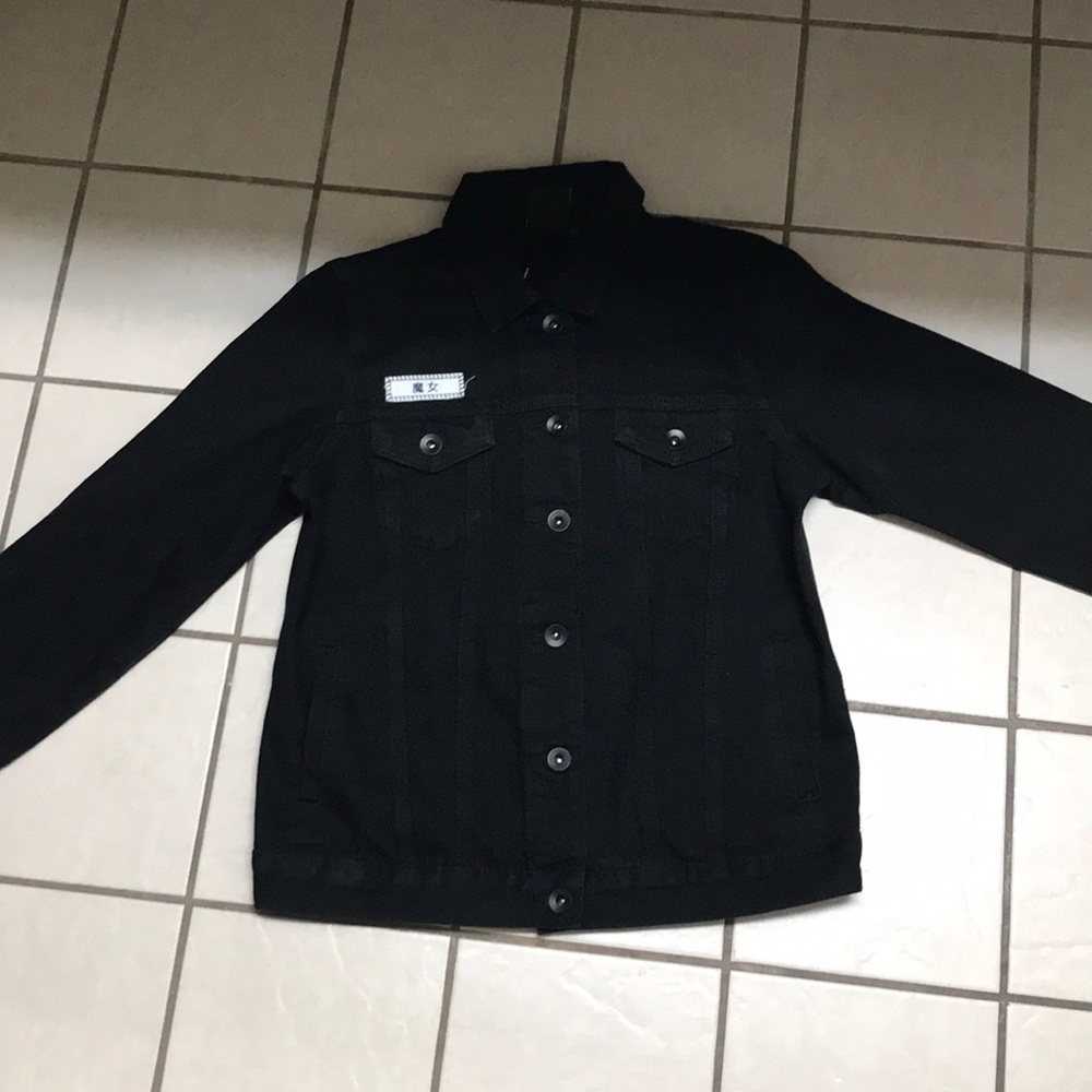 kiki’s delivery service black denim jacket